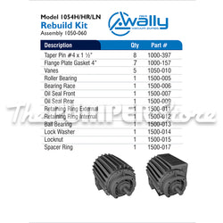 Wallenstein Pump Rebuild Kit (Model 1054 H/HR/LN)
