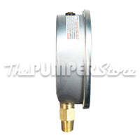 4" Gauge - Liquid Filled 30-0-30 Bottom Mount - Side View
