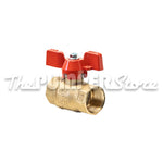 RIV Brand 0.75 Inch Brass Ball Valve NPT x NPT T-Handle