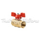 RIV Brand NPT x NPT Ball Valve 0.75" - Brass