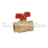 RIV Brand 1 Inch Brass Ball Valve NPT x NPT T Handle